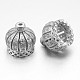 Couronne creuse 925 perles de zircone cubique en argent sterling avec micro pavé STER-F011-032B-1