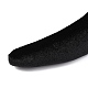 植毛布スポンジ厚いヘアバンド  DIYの女性のヘアアクセサリー用  ブラック  14~42mm  内径：145x125mm OHAR-O018-04B-3