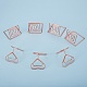 18Pcs 3 Style Carbon Steel Place Card Holders AJEW-SZ0001-80RG-3