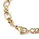 Placage ionique (ip) 304 bracelet en acier inoxydable avec nœud papillon et chaîne à maillons ovales pour femme BJEW-G669-18G-3