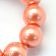 Ciocche di perle rotonde dipinte di perle di vetro perlato dipinte X-HY-Q330-8mm-77-3