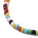 Bracelets de cheville en perles de rocaille en verre opaque AJEW-AN00325-2