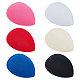 Chgcraft 6 Stück 6 Farben EVA-Tuch Teardrop Fascinator Hutbasis für Hutwaren, Mischfarbe, 127x100x5 mm, 1 Stück / Farbe