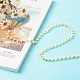 Chaîne de perles en pâte polymère faite à la main AJEW-JB00999-02-2
