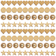 SUNNYCLUE 1 Box 80Pcs Gold Plated Spacer Beads Heart Charms Star Shaped Flat Round Ball Spacer Beads for DIY Jewelry Bracelet Making KK-SC0001-26G-1