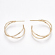 Brass Stud Earrings KK-T038-304G-2