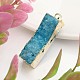 Rectangle Dyed Natural Drusy Agate Pendants G-I139-04-2