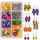 Sunnyclue 1 boîte bricolage faire 7 paires de kits de fabrication de boucles d'oreilles en argile polymère grappe de fruits - perles de fruits en argile polymère DIY-SC0005-86-1