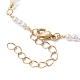 Realizzazione di braccialetti con imitazione di perle di perle e catena a maglie di vetro in ottone AJEW-JB01150-36-3
