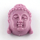 Gefärbt Buddha-Kopf synthetical Korall CORA-R011-17-2