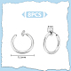 Unicraftale 4 paires 201 boucles d'oreilles créoles à clip rétractables en acier inoxydable STAS-UN0052-03B-3