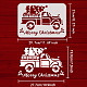 FINGERINSPIRE Merry Christmas Truck Carrying Christmas Tree Stencils Decoration Template 29.7x21cm A4 Large Painting Christmas Theme Reusable Mylar Template for Wall Wood Signs Christmas Home Decor DIY-WH0202-383-2