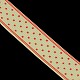 Nastri in gros grain rosso stampato a stella larghi 5/8 mm (16 pollice) per fiocchi per capelli X-SRIB-G006-16mm-05-2