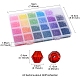 5760 pz 24 colori perline acriliche trasparenti TACR-YW0001-62-5