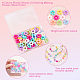 PandaHall 72pcs Flower Beads 9 Colors Plastic Beads Hollow Flower Charm Beads Cute Rainbow Color Loose Spacer Beads for Phone Lanyard DIY Craft Jewellery Necklace Bracelets Earring Making KY-PH0001-58-6