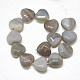 Fili di perle agata grigio naturale  G-S357-E02-08-2