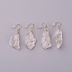 Boucles d'oreilles avec pendentif de cristal en quartz naturel EJEW-F228-A01-1