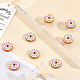 Chgcraft 10 Stück Donut-förmige Silikonperlen für DIY-Halsketten SIL-CA0001-44-4