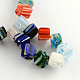 Cube Handmade Millefiori Glass Beads LK-R004-101-2
