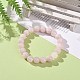 Bracelets élastiques en perles de quartz rose naturelle X-BJEW-K212-C-045-2