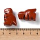 Figurines de dinosaures de guérison sculptées en jaspe rouge naturel G-B062-07D-3
