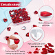 FINGERINSPIRE 50 Pcs Pointed Back Rhinestone 0.5x0.5x0.2 inch Glass Rhinestones Gems Red Heart Shape Crystal Jewels Embelishments with Silver Plated Back Glass Diamante Faceted Stone RGLA-FG0001-15A-4