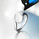 女性のための優雅なスズ合金猫の目の指輪  プラチナ  サイズ8  18.1mm RJEW-BB10554-8B-4