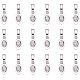 Pandahall 50 pièces colle en alliage de style tibétain sur coussin plat bails forme de feuille pendentifs breloques connecteur cintre pour la fabrication de bijoux TIBE-PH0001-08AS-NR-1