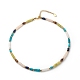 Set di collana e bracciale con perline a disco di pietre preziose miste naturali e sintetiche SJEW-JS01244-3
