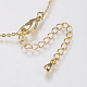 Brass Cubic Zirconia Pendant Necklaces NJEW-H479-08-4