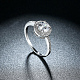 Романтические плоские круглые медные кубического циркония палец кольца RJEW-BB16791-6-4