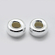 925 Sterling Silver Spacer Beads, Rondelle, Silver, 5x3mm, Hole: 2.5mm, about 30pcs/5g