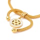 Bague en cristal strass avec étoile de david bracelet coulissant à breloque avec chaîne à mailles rondes pour femme BJEW-C013-09G-3
