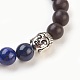 Natural Lapis Lazuli Braided Bracelets BJEW-JB03825-02-2