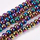 Electroplate Non-Magnetic Synthetic Hematite Beads Strands X-G-J169A-6mm-05-1