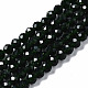 Chapelets de perles en pierre d'or verte synthétique G-N328-44-1