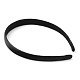 Plastic Hair Bands, with Cloth Covered, Black, 100mm