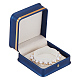 Ahandmaker caja de brazalete de cuero interior de terciopelo caja de regalo de pulsera caja de almacenamiento de joyería organizador caja de presentación de joyería para boda propuesta de compromiso regalo de cumpleaños LBOX-WH0004-01-2