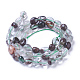 Quartz de lodolite vert naturel / brins de perles de quartz de jardin X-G-P433-08-1