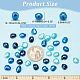 Nbeads 染色天然養殖淡水パールビーズ 36 個  3 色 6~10 ミリメートル楕円形淡水パールブルーシリーズルース淡水真珠チャームビーズクラフトイヤリングブレスレットジュエリーメイキング PEAR-NB0001-74B-2