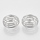 Iron Wrap-around Spiral Bead Cages E299Y-P-2-2