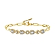 Brass Micro Pave Cubic Zirconia Bracelets for Women PW-WG55481-02-1