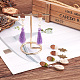 Craftdady 14 pares 7 colores resina y pendientes de madera de nogal fornituras MAK-CD0001-03-6
