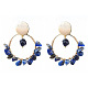 Brass Dangle Stud Earrings EJEW-JE04163-3