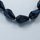 Electroplate Glass Beads Strands EGLA-R008-11x8mm-13-1