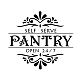 SUPERDANT Pantry Theme Wall Stickers Vintage Flower Texture Wall Decals Lettering Vinyl Wall Decor PVC Wall Art Pantry Room Wall Door Decoration 35×40cm DIY-WH0377-046-1