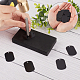 Sunnyclue 1 caja 40 piezas de etiquetas en blanco para estampar etiquetas en blanco de aluminio cadena de bolas de acero inoxidable negro 1.5x1