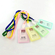Titulares de tarjetas de correa para el cuello de plástico transparente X-AJEW-R043-M3-1