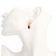 Simple Fashion Owl Brass Resin Leverback Earrings EJEW-BB00416-5