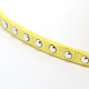 Silver Aluminum Studded Faux Suede Cord LW-D004-08-S-2